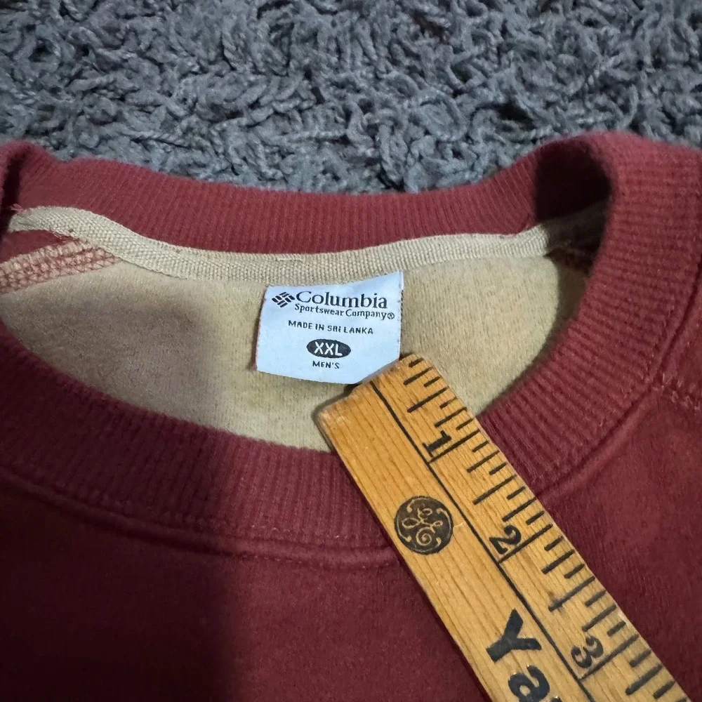 Columbia Mens XXL Burgundy Red Pullover‎ Crewneck Sweatshirt Casual